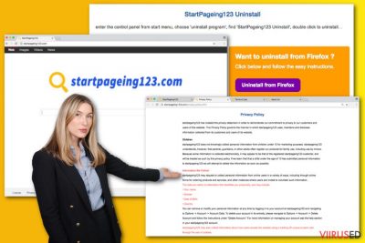 StartPageing123.com viiruse näide